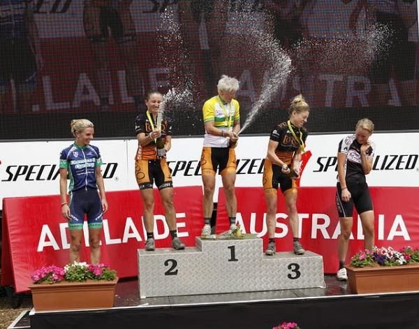 Elite women's podium