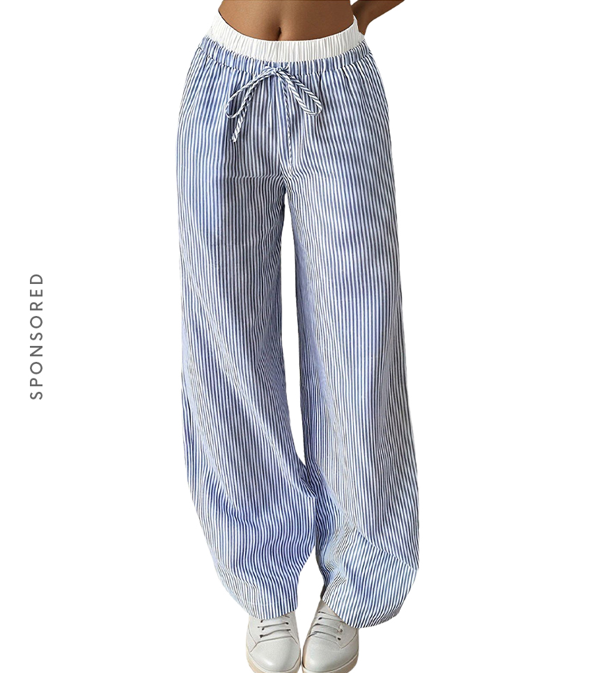 Vigerkar, Striped Print Wide Leg Pants