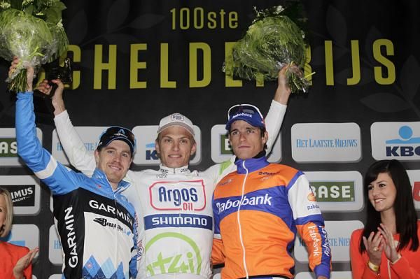 The day's podium