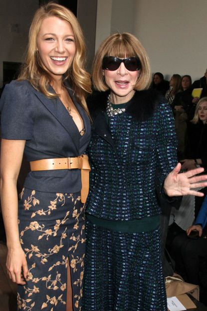 Blake Lively and Anna Wintour at the Michael Kors show