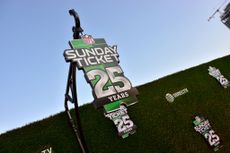 NFL sign celebrating 25 years of "Sunday Ticket."