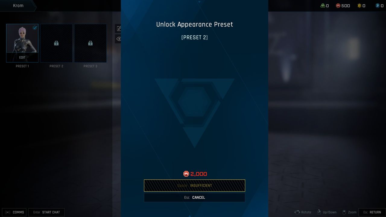 Mecha Break change character - Preset slot
