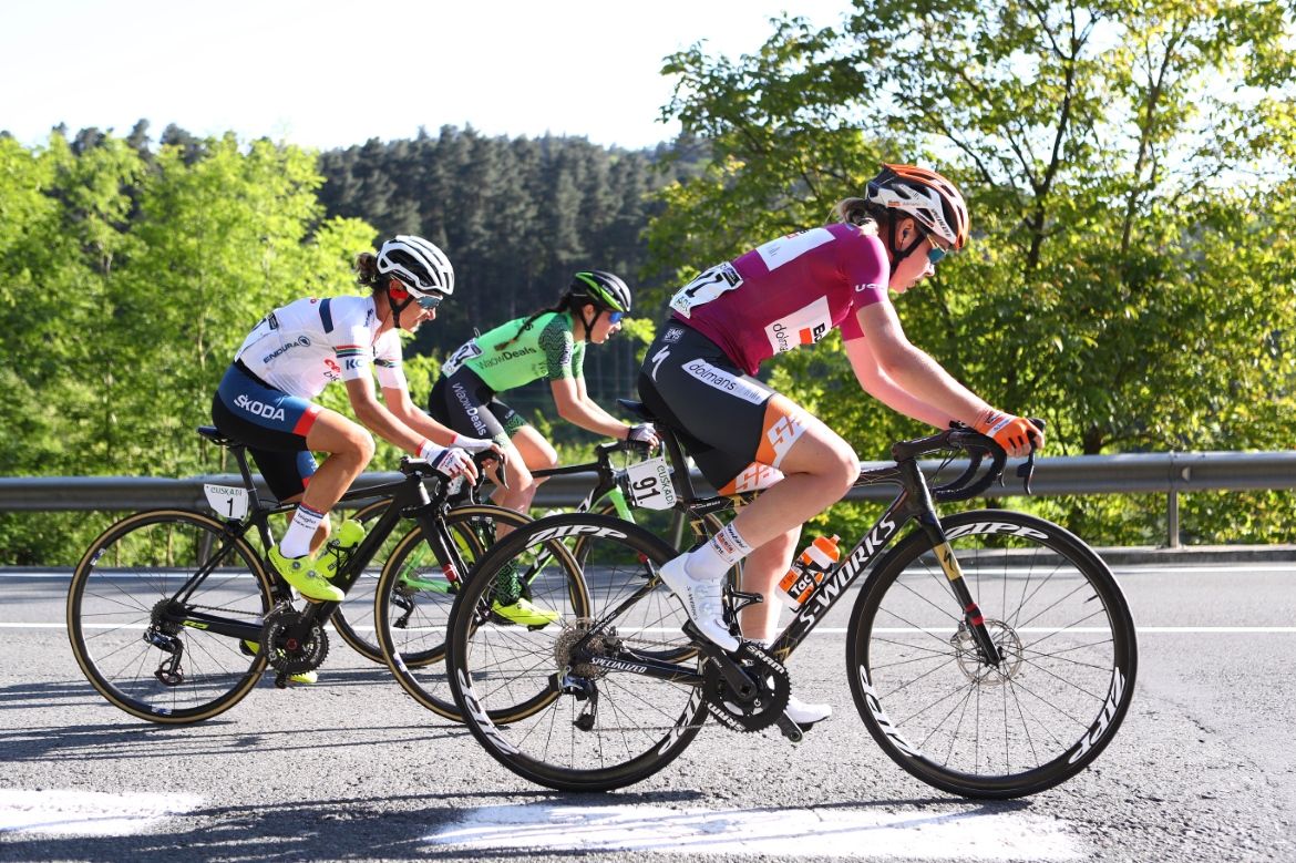 Anna van der Breggen in the WorldTour leader's jersey