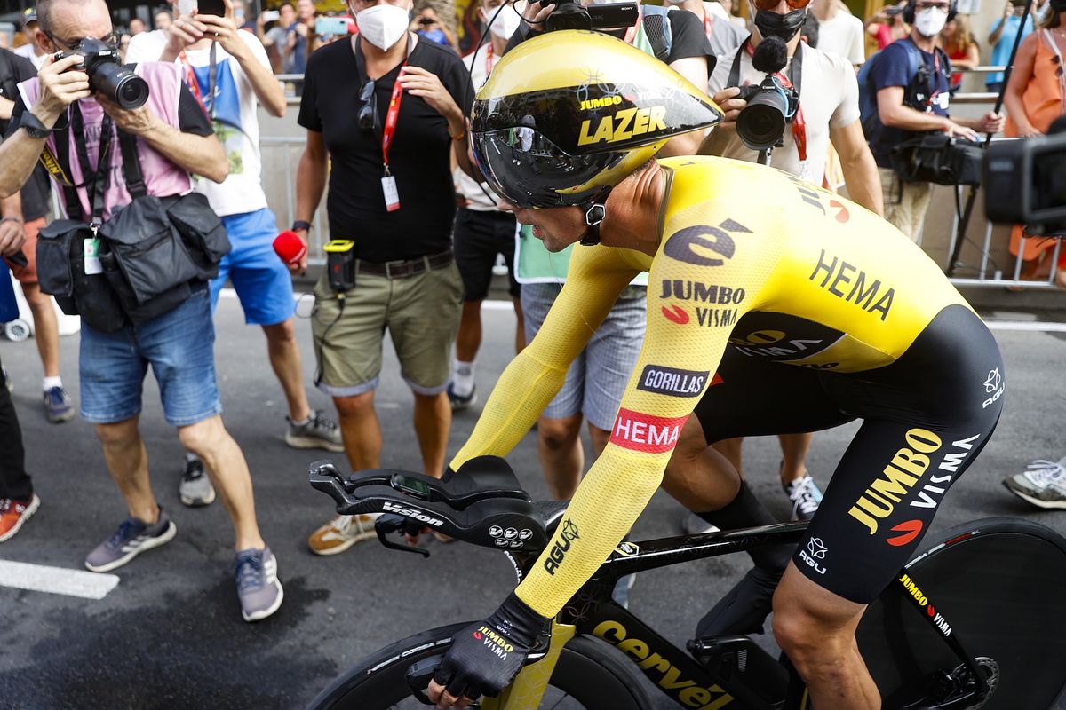 Vuelta Espana 2022 - 77th edition - 10th stage - Elche - Alicante 30,9 km - 30/08/2022 - Primoz Roglic (SLO - Team Jumbo - Visma) - photo Luis Angel Gomez/SprintCyclingAgency&Acirc;&copy;2022