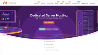 Namecheap dedicated hosting homepage