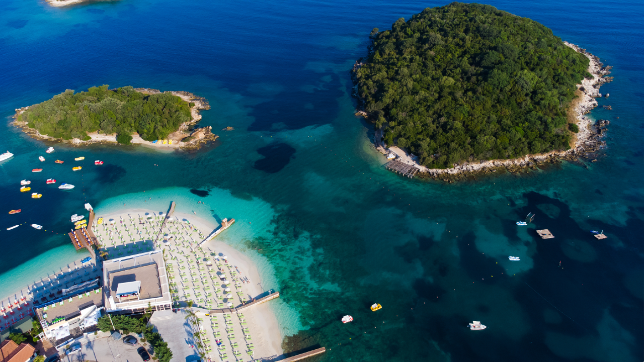 Ksamil aerial view