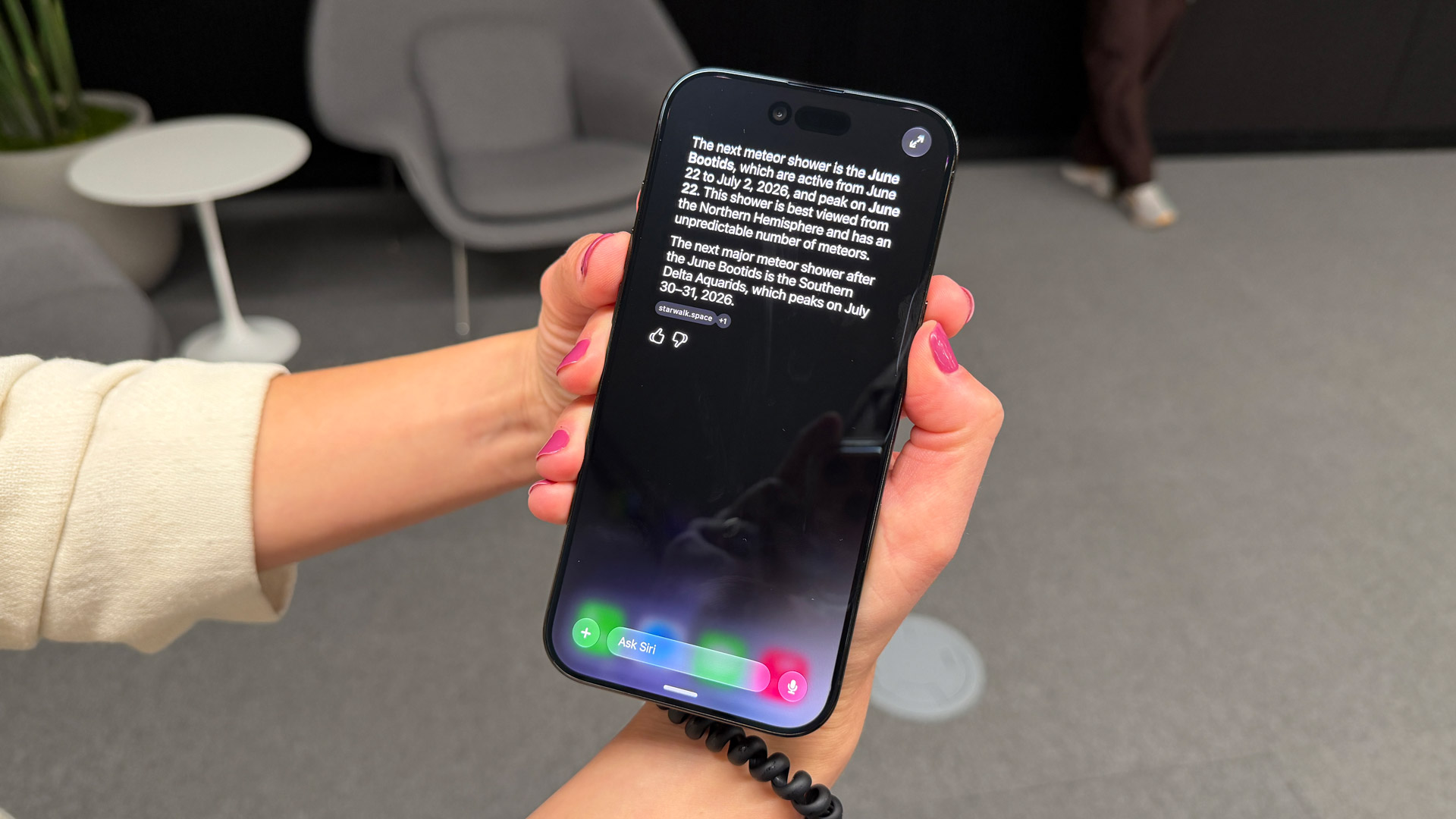 Demonstrações de Siri AI