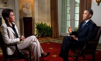President Obama talks with ABC's Robin Roberts about his "evolving" gay-marriage stance: Critics argue that Obama is focusing on social issues in order to avoid talking about the sputtering r
