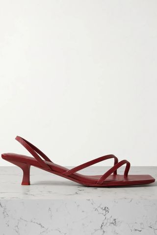 St Agni Pina Leather Slingback Sandals