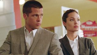 Brad Pitt and Angelina Jolie in Mr & Mrs Smith