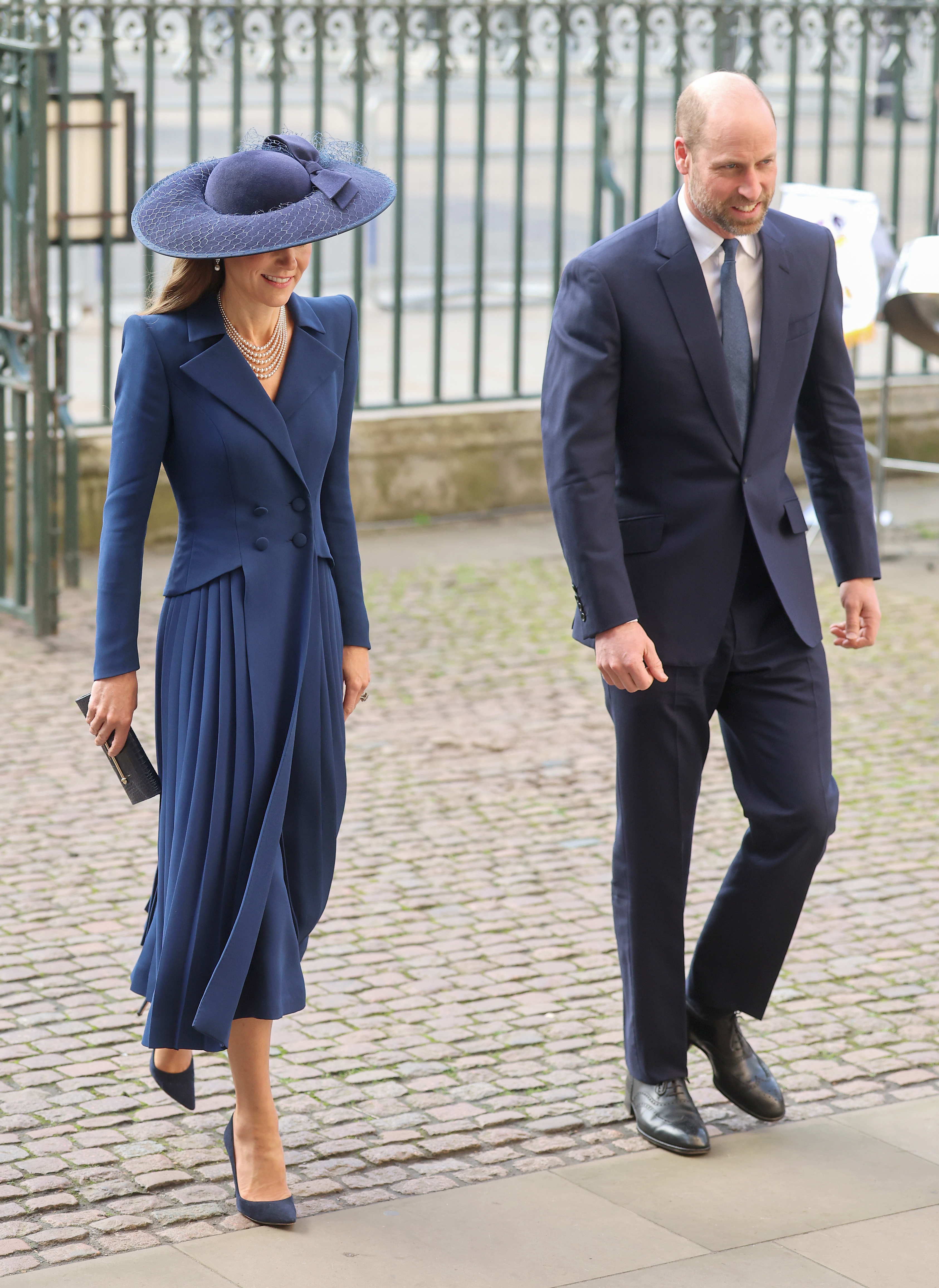 Princess Kate and Prince William walking into Commonwealth Day ceremony