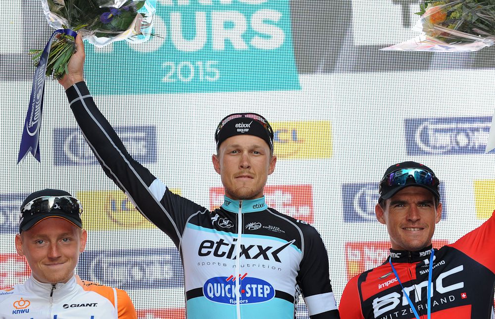 Sam Oomen, Matteo Trentin and Greg Van Avermaet (BMC)