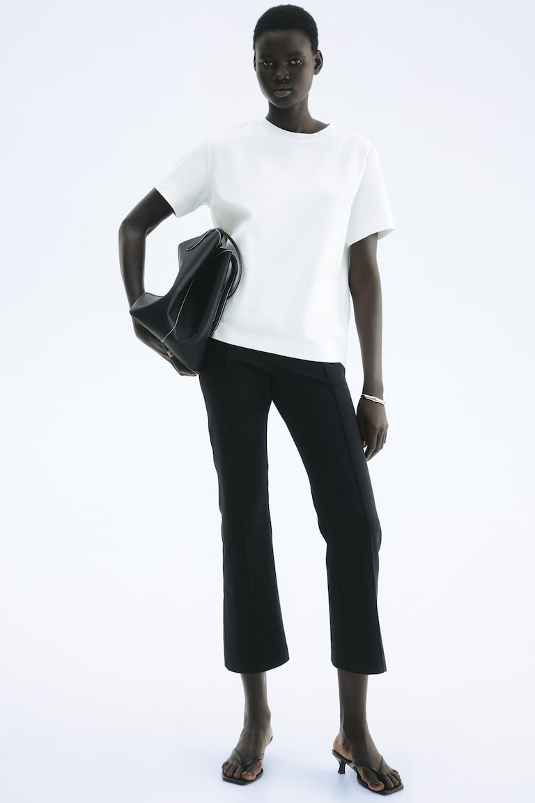 Flared Crease-Front Pants