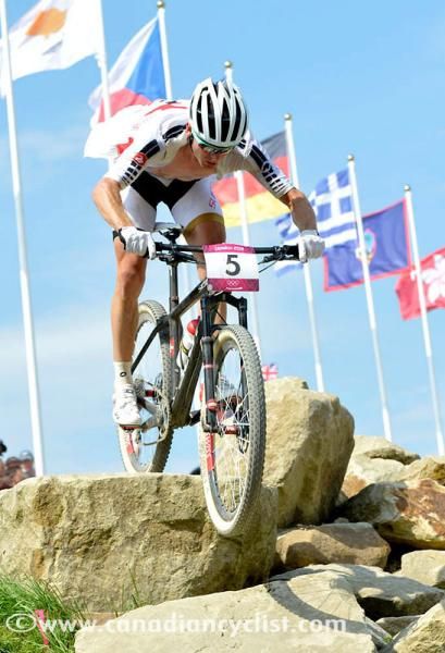 Florian Vogel (Switzerland) feels the heat on his way to a 25th place