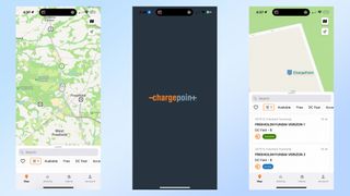 ChargePoint app screenshots.