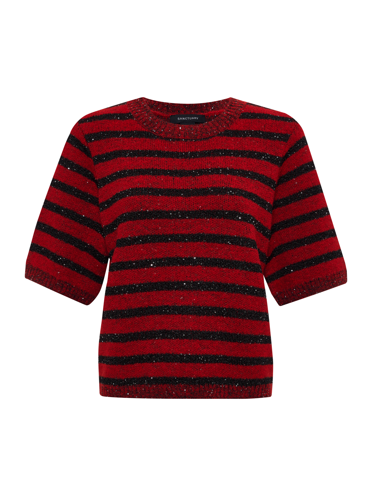 Sanctuary Clothing, Short Sleeve Shine Sweater Tee