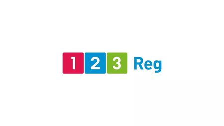 The 123 Reg Logo on a white background