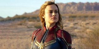 Brie Larson looking fierce while making cool face in Captain Marvel