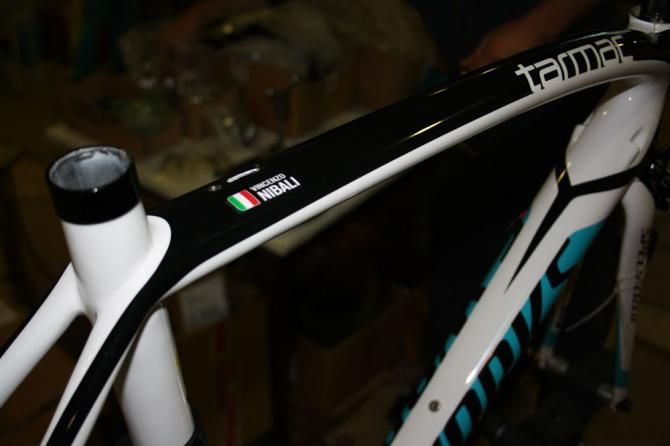 Vincenzo Nibali's Specialized Tarmac is one of the last bikes to be built
