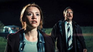 Inez Dahl Torhaug and Jesper Barkselius in "Watch the Skies" movie (2022)