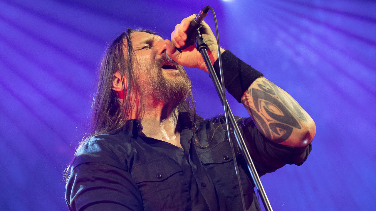 Ben Ward of Orange Goblin onstage in 2022