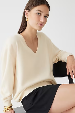 J.Crew Cashmere Relaxed V-Neck Sweater