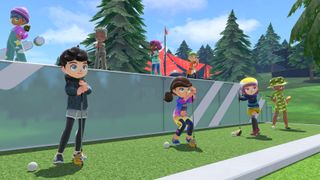 A screenshot showing multiplayer golf in Nintendo Switch Sports