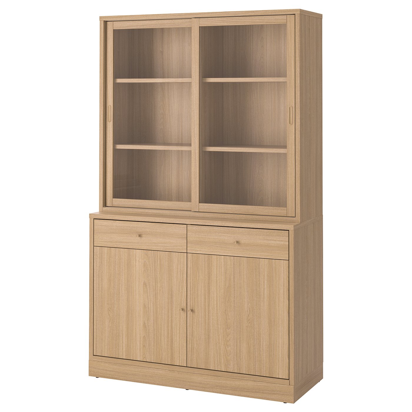 Tonstad Storage With Sliding Glass Doors - Oak Veneer/clear Glass 47 1/2x18 5/8x78 7/8 "