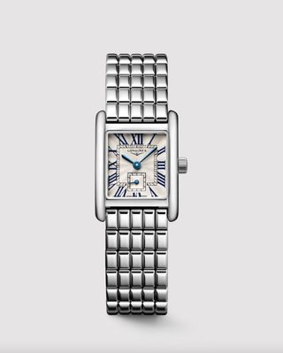 stainless steel rectangular watch for women