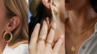 Missoma, Daisy London, Monica Vinader gold jewelry
