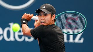 Learner Tien of the United States competes in the Men's Singles Round of 32 match against Francisco Cerundolo of Argentina on day 5 of the 2025 China Open. 
