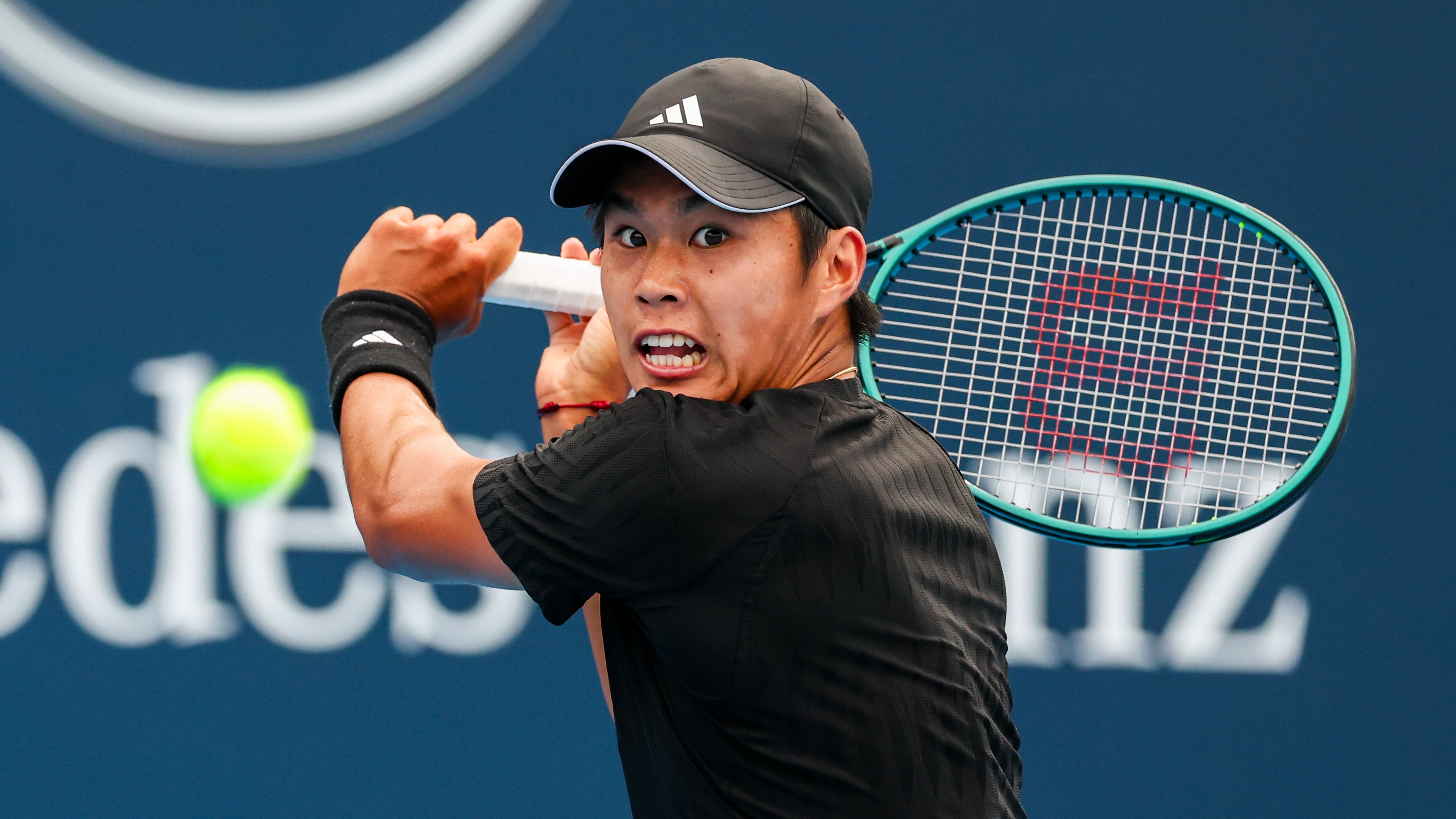 Learner Tien of the United States competes in the Men's Singles Round of 32 match against Francisco Cerundolo of Argentina on day 5 of the 2025 China Open. 