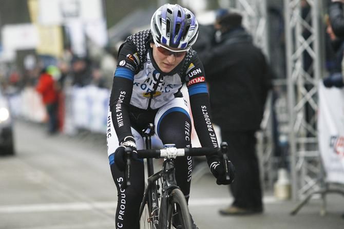 Elisa Longo Borghini (Hitec) finished just off the podium