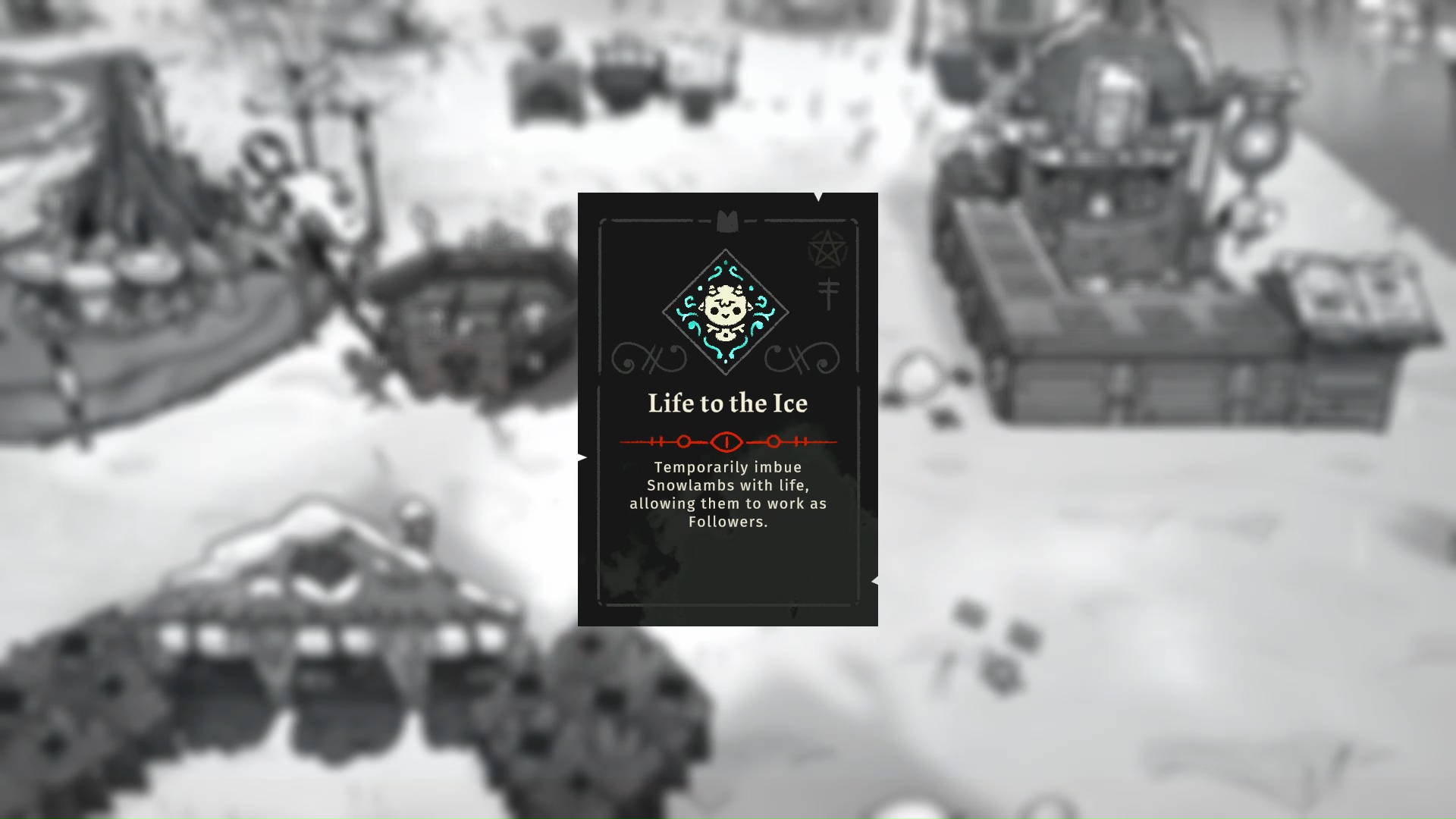 Snowlambs in Cult of the Lamb Woolhaven