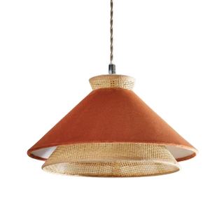 Phuket Recycled Velvet Rattan Lamp Shade