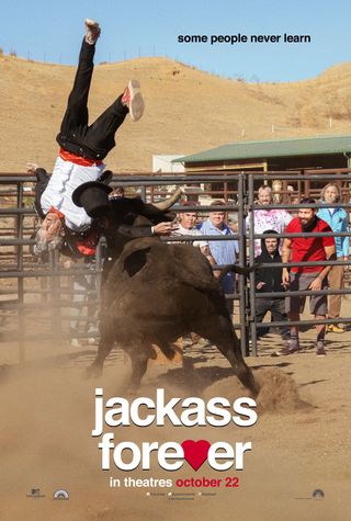 Johnny Knoxville knocked for a loop by a bull in Jackass Forever.