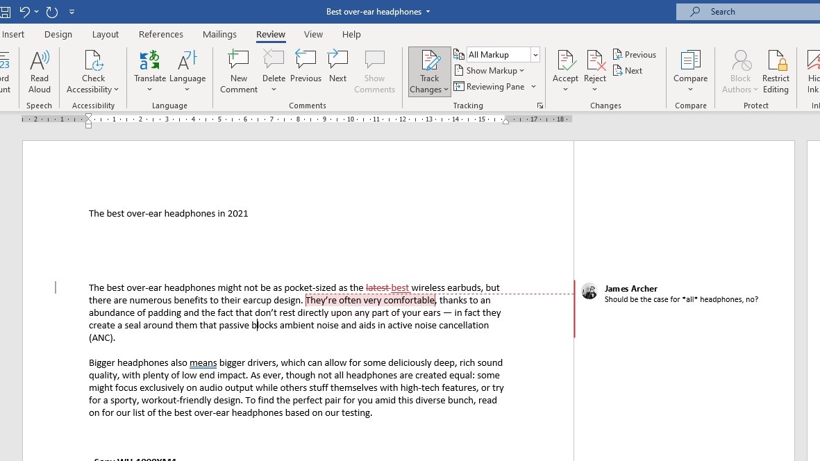 How to track changes in Word: Show or hide tracked changes step 1: Click on red markers to show tracked changes