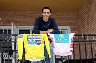 Alberto Contador recently added the maglia rosa of the Giro d'Italia to the maillot jaune won at the Tour de France last July
