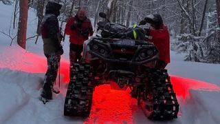 Stowe Mountain Rescue team help a lost skier