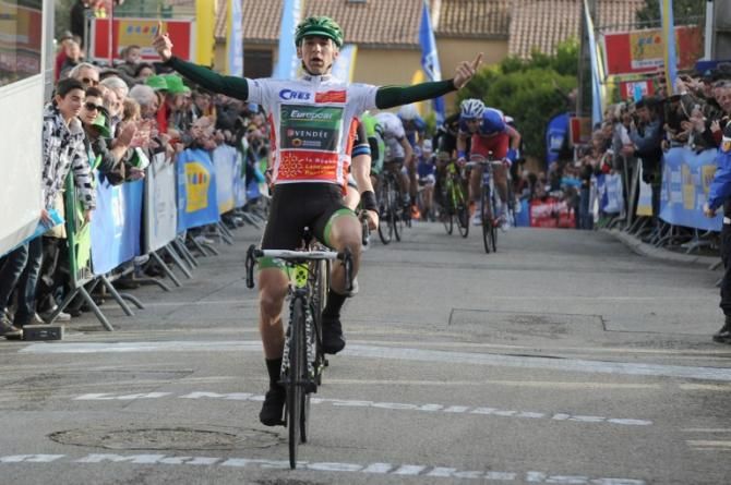 Bryan Coquard (Europcar) wins stage 4 of the Etoile de Bess&egrave;ges