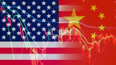 US China stock market selloff concept