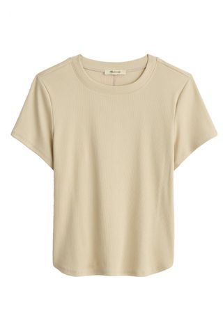 Madewell (Re)generative Cotton Ribbed Crewneck Tee (Was $42) 