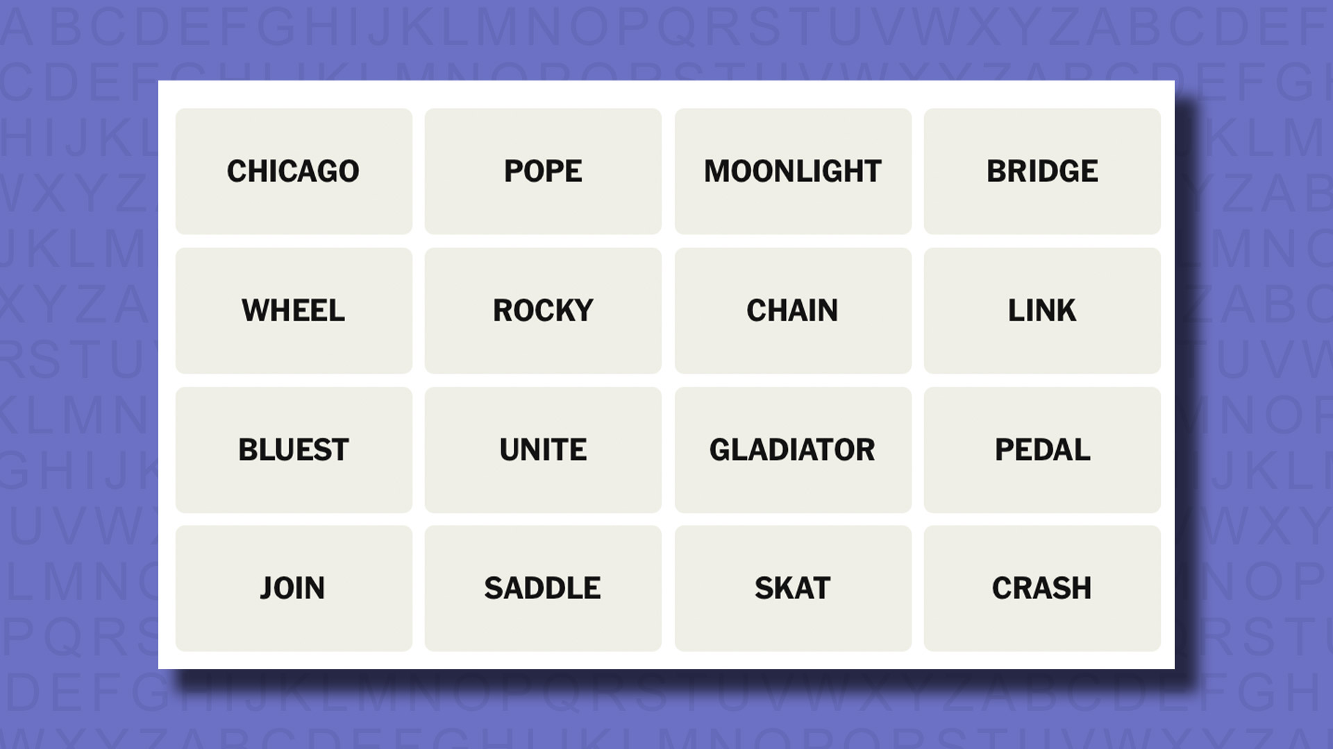 NYT Connections hints for game 717 on a purple background