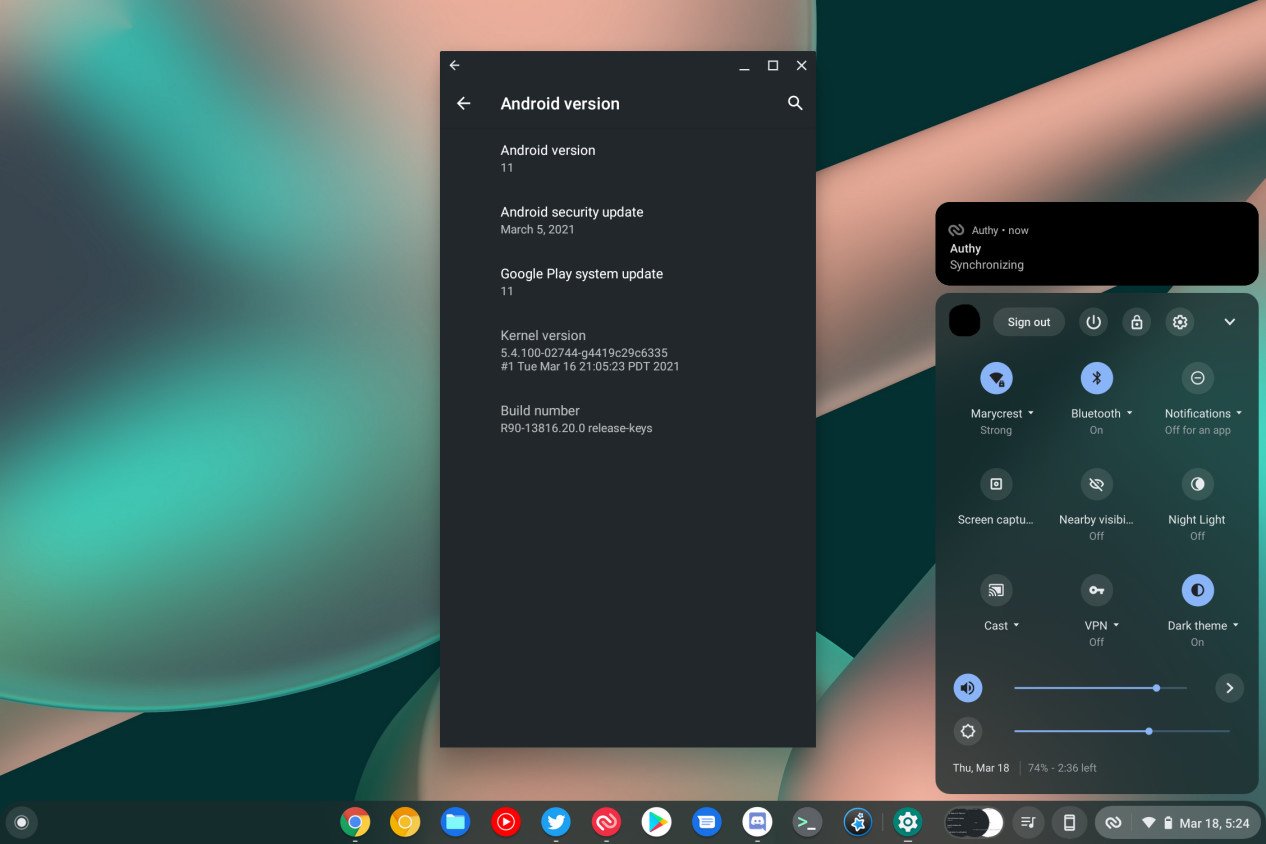 Android 11 rolls out on Chromebooks, brings Chrome OS one step closer to a  proper dark theme