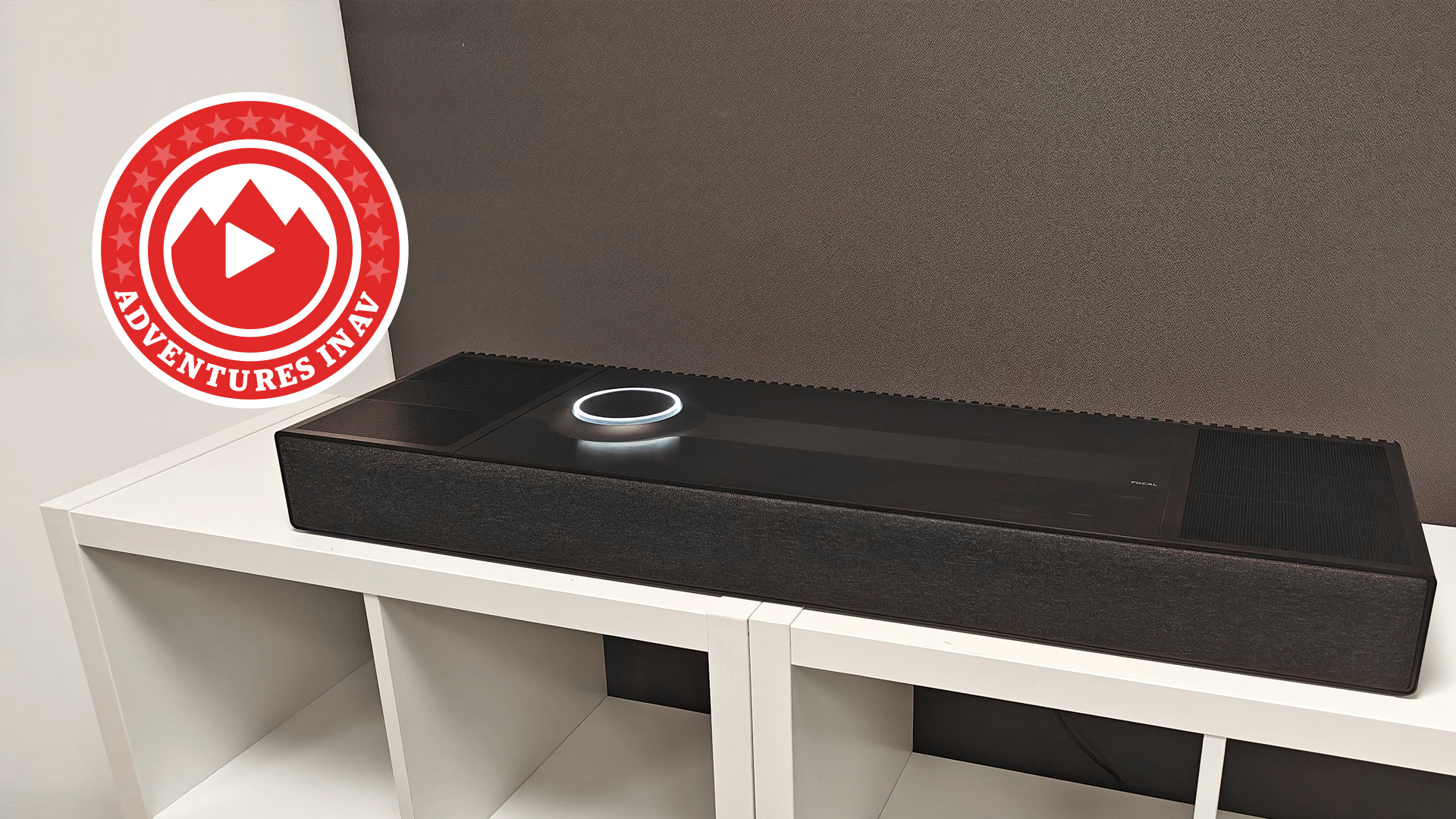 Focal Mu-so Hekla on a white table.