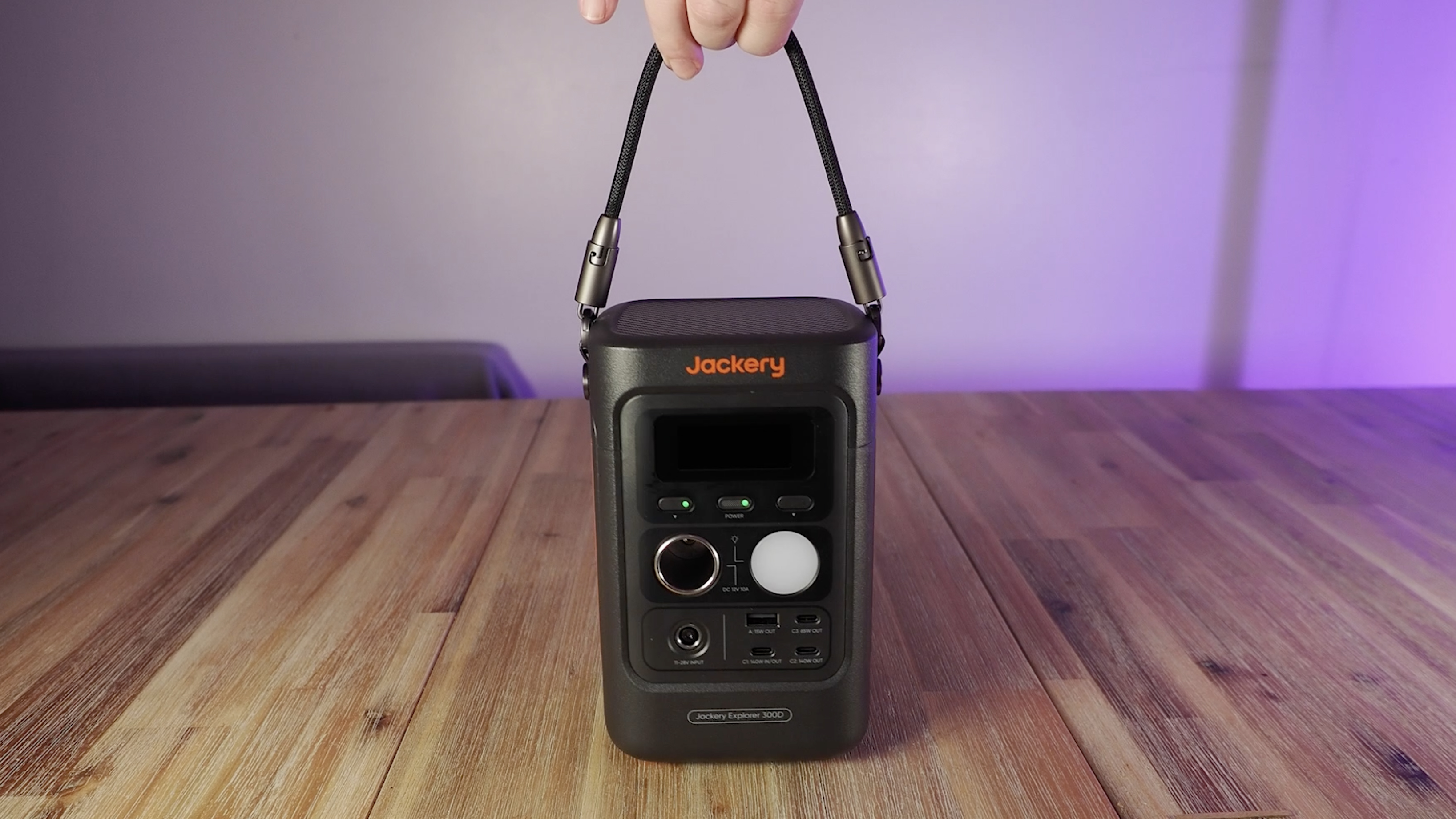 Jackery Explorer 300D on a wooden surface