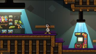 An image from party shooter game Duck Game.