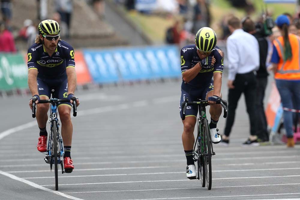 Caleb Ewan (Orica-Scott) rode to the finish