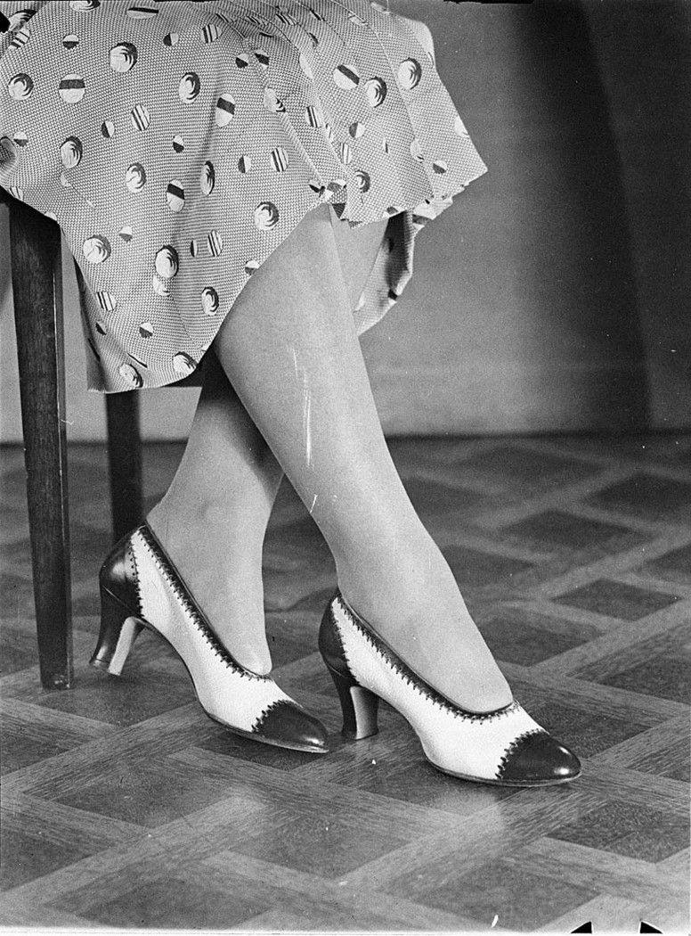 Woman&#039;s high heels circa 1935.