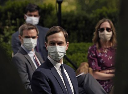 Jared Kushner wears a mask at the White House